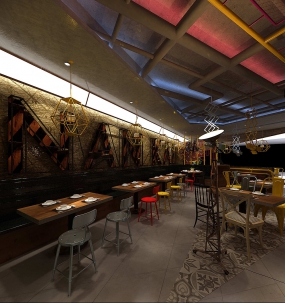 茶餐廳裝飾實(shí)景圖,茶餐廳裝飾效果圖