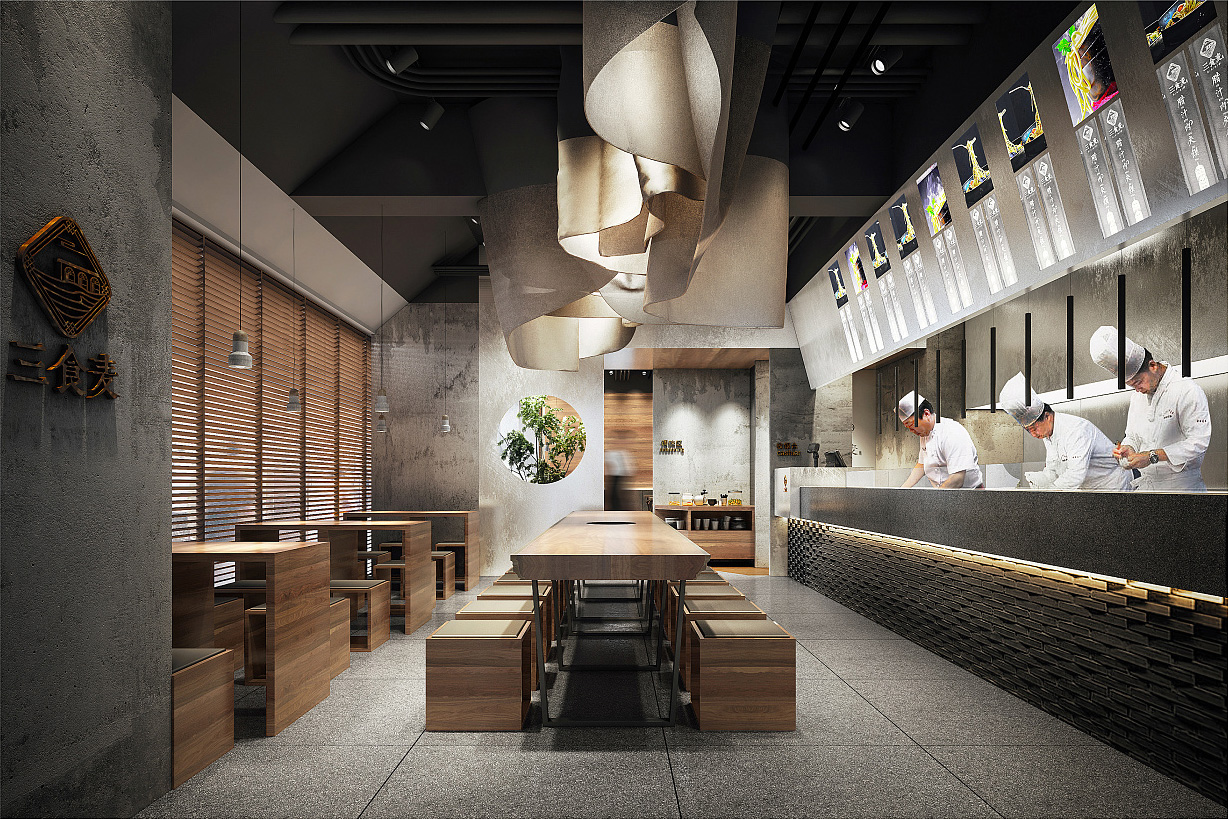 陜西面館空間設(shè)計(jì)圖片,陜西面館空間設(shè)計(jì)案例圖