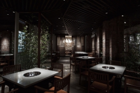 火鍋店裝飾案例圖,火鍋店裝飾布局圖