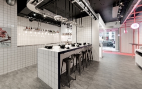 火鍋店空間設(shè)計圖片,火鍋店空間設(shè)計實景圖