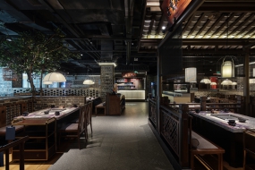 火鍋店裝修設(shè)計(jì)布局圖,火鍋店設(shè)計(jì)效果圖