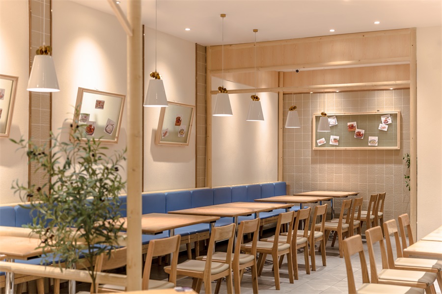 快餐店裝飾案例圖,快餐店裝飾布局圖