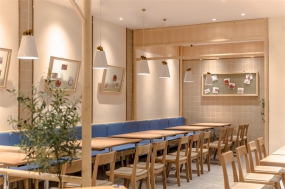 快餐店裝飾案例圖,快餐店裝飾布局圖