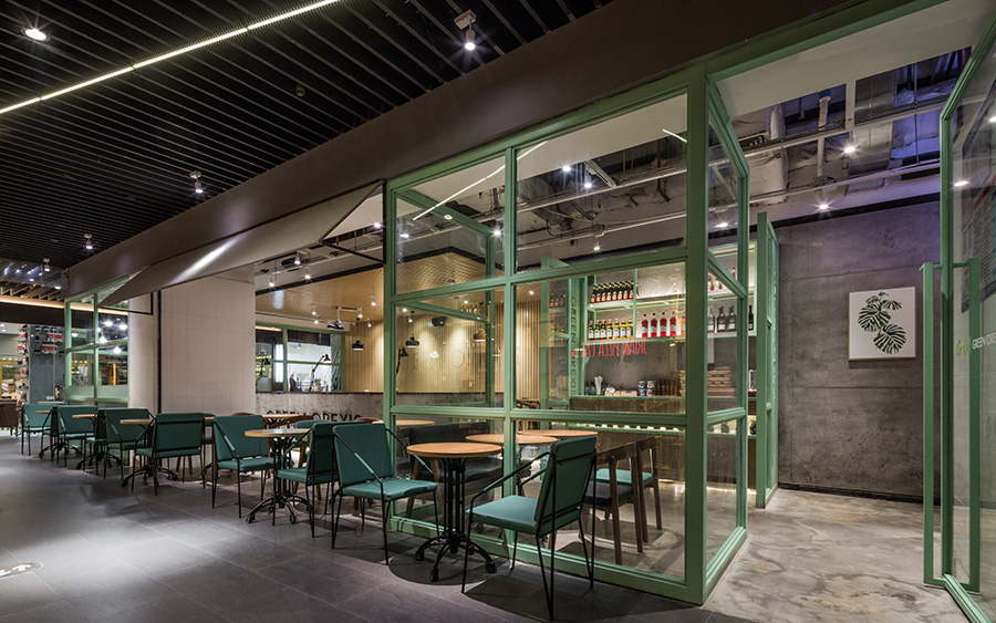 沙拉店裝修設計實景圖,沙拉店裝修設計案例圖