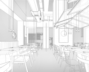 快餐店裝修設計平面圖,快餐店設計平面圖