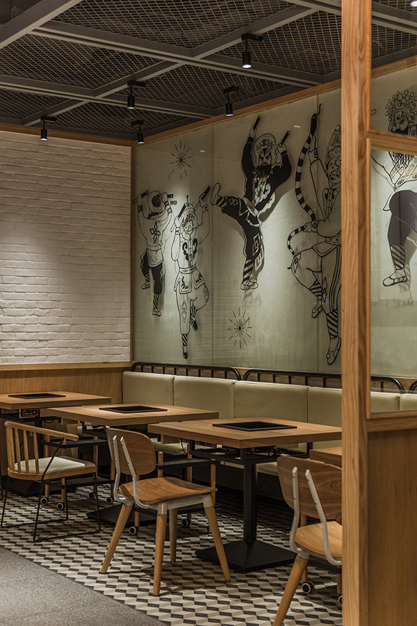 快餐店裝飾案例圖,快餐店裝飾布局圖