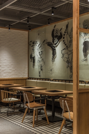 快餐店裝飾案例圖,快餐店裝飾布局圖
