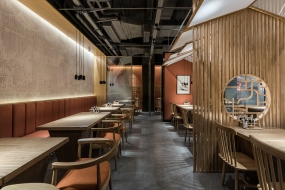 快餐店裝飾案例圖,快餐店空間設(shè)計實景圖