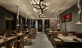 烤肉店裝飾設(shè)計(jì)布局圖,火鍋店店面裝飾設(shè)計(jì)圖片