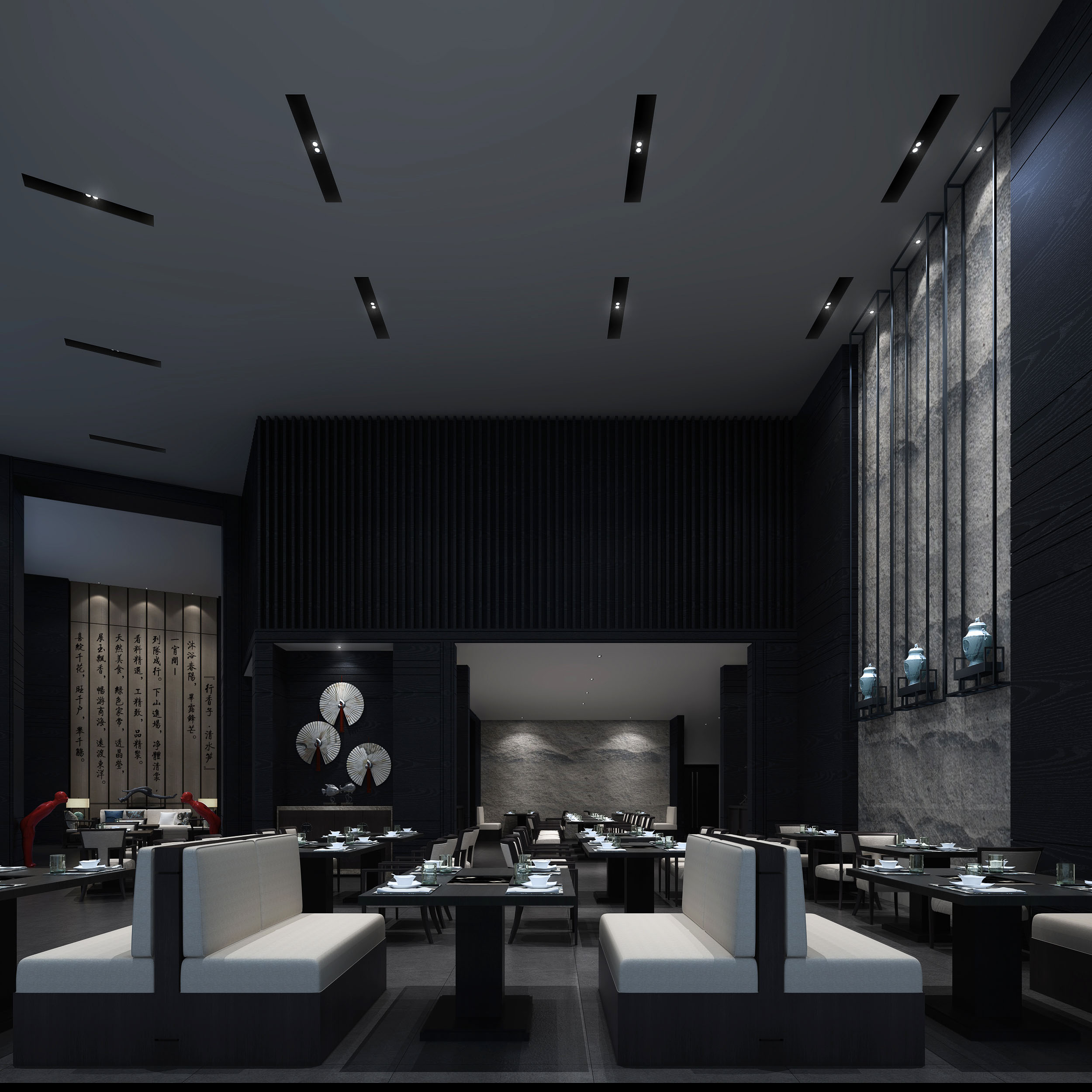 火鍋店空間設(shè)計布局圖,火鍋店店面裝修設(shè)計效果圖