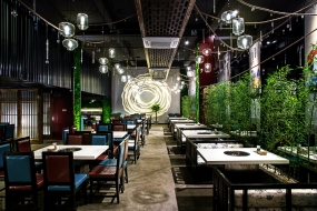 火鍋店裝飾效果圖,火鍋店裝飾布局圖