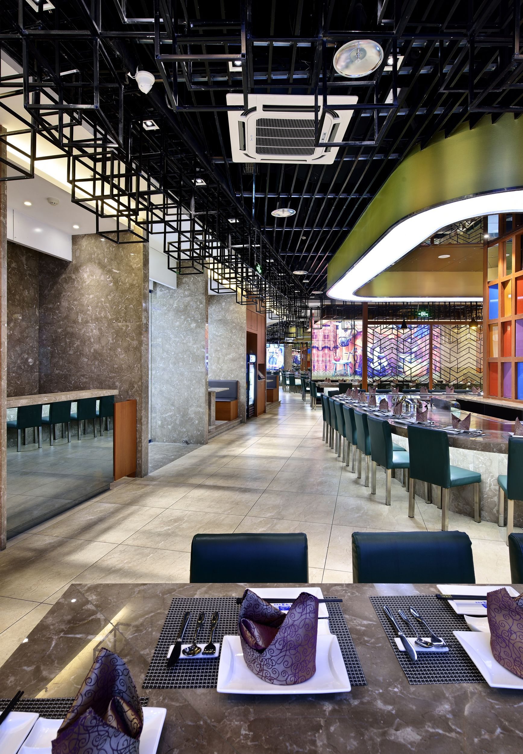 鐵板燒店裝修設(shè)計(jì)效果圖,鐵板燒店裝修設(shè)計(jì)布局圖