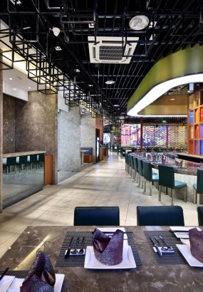 鐵板燒店裝修設(shè)計效果圖,鐵板燒店裝修設(shè)計布局圖