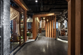 火鍋店空間設計布局圖,火鍋店空間設計實景圖