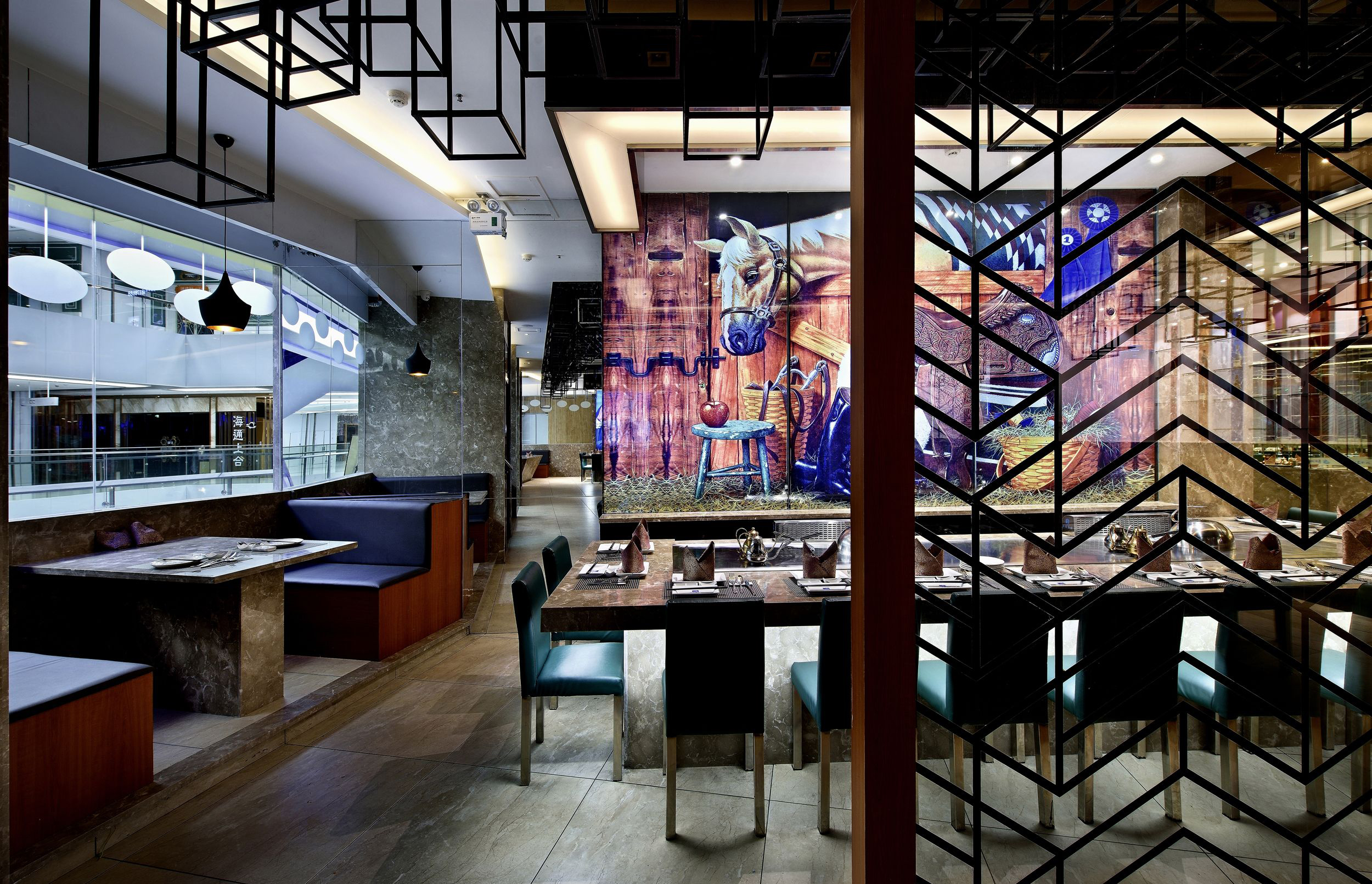 鐵板燒店空間設(shè)計(jì)圖片,鐵板燒店裝飾設(shè)計(jì)效果圖