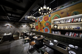 火鍋店店面裝飾設計布局圖,火鍋店店面裝飾設計實景圖