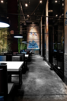 火鍋店空間設計布局圖,火鍋店空間設計實景圖