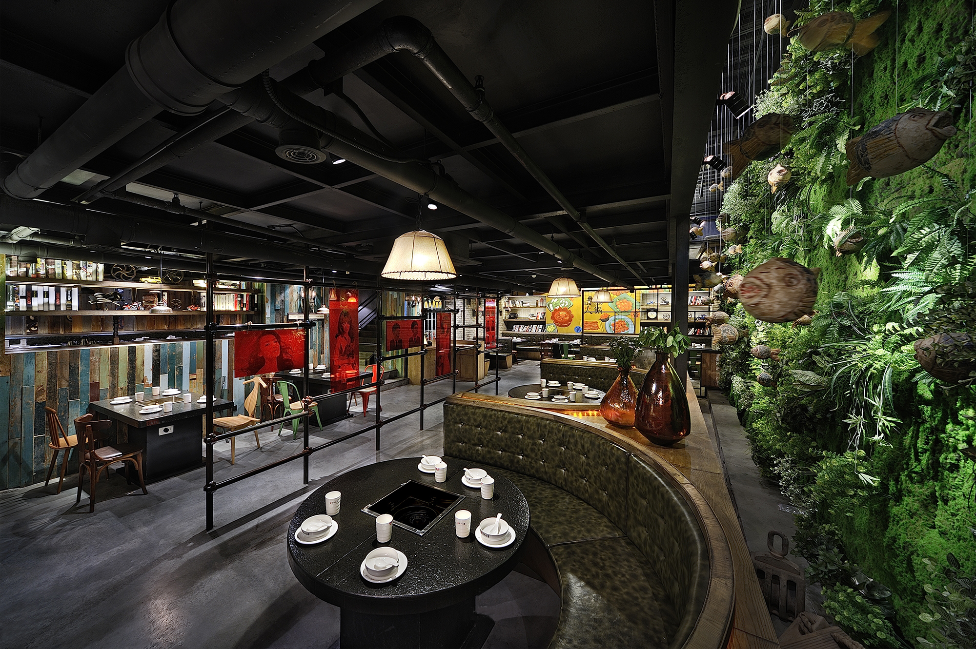 火鍋店店面空間設(shè)計(jì)布局圖, 火鍋店店面空間設(shè)計(jì)圖片