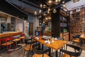 燒烤店裝修設計效果圖,燒烤店裝修設計布局圖