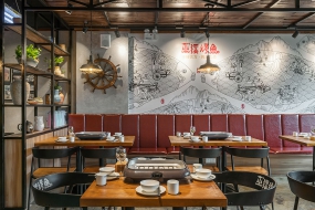 燒烤店裝飾設計效果圖,燒烤店裝飾設計布局圖