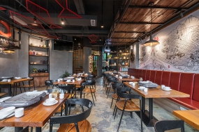  燒烤店裝飾設計圖片,烤肉店設計效果圖