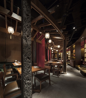 簡約飯店空間設(shè)計效果圖,簡約飯店空間設(shè)計案例