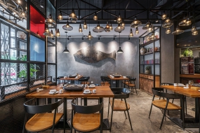 燒烤店裝修設計實景圖,燒烤店裝修設計圖片