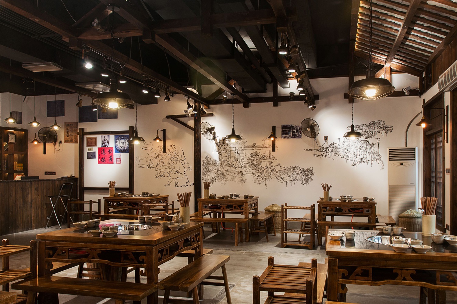 火鍋店裝飾設(shè)計(jì)實(shí)景圖,火鍋店裝飾設(shè)計(jì)圖片
