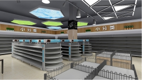  食品超市裝修設計效果圖,食品超市裝修設計效果