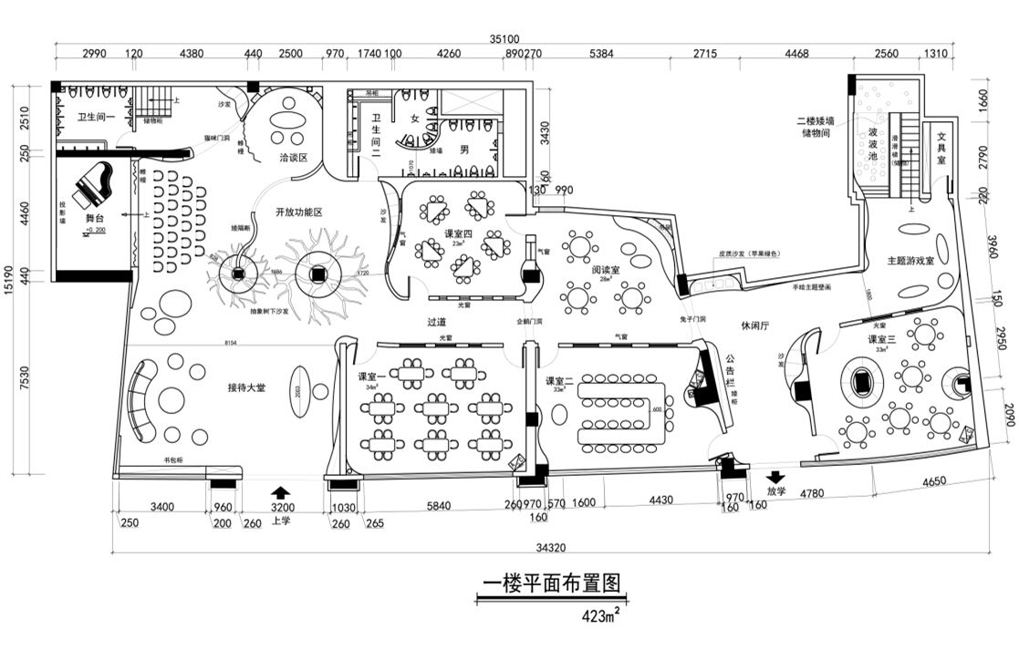 中型培訓(xùn)中心空間布局平面圖,培訓(xùn)中心空間布局平面圖