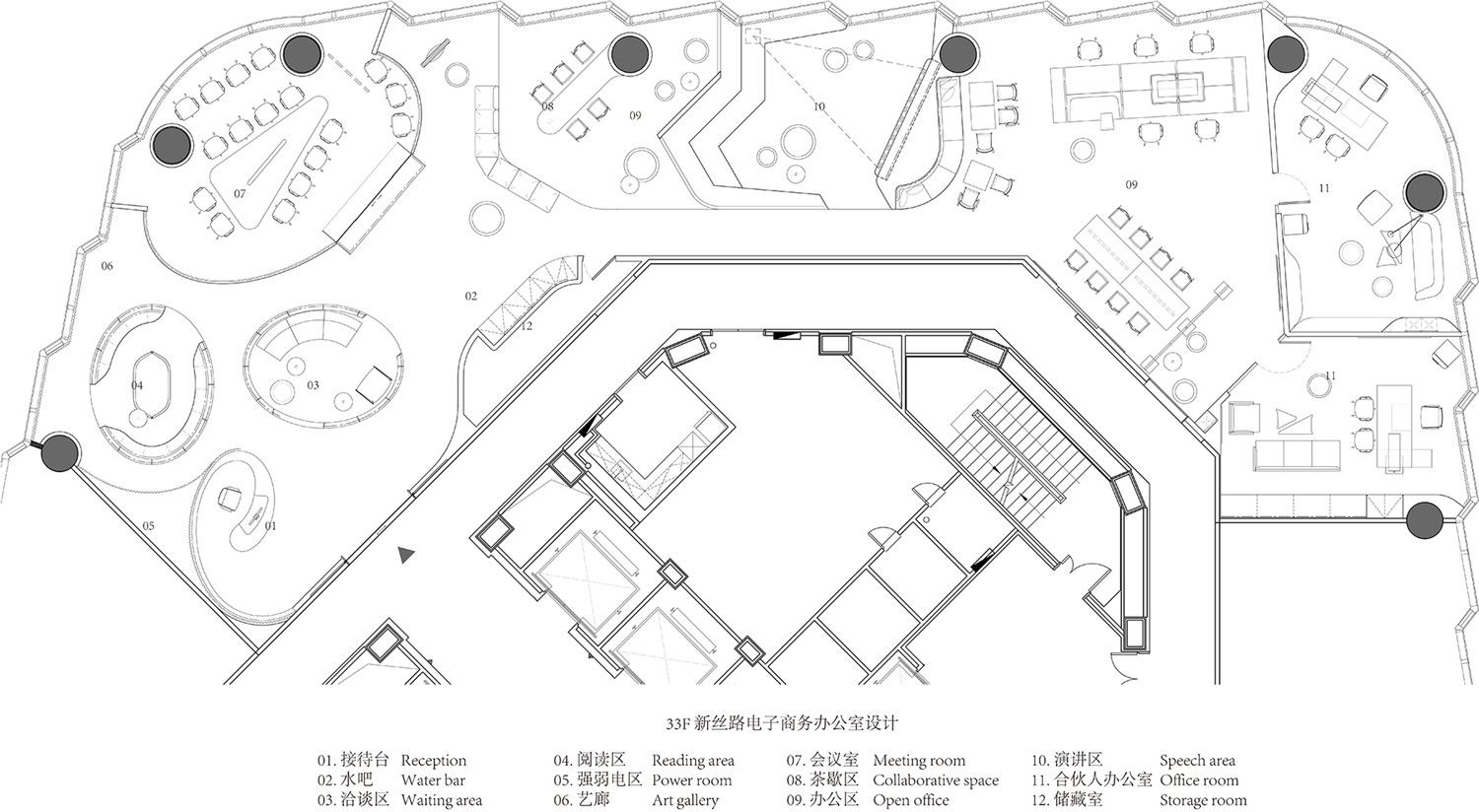 科技時(shí)尚辦公室裝修設(shè)計(jì)平面圖,辦公室設(shè)計(jì)平面圖