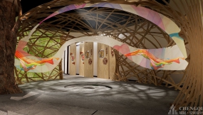 絲綢文化展示館設(shè)計效果圖,絲綢文化展示館效果圖