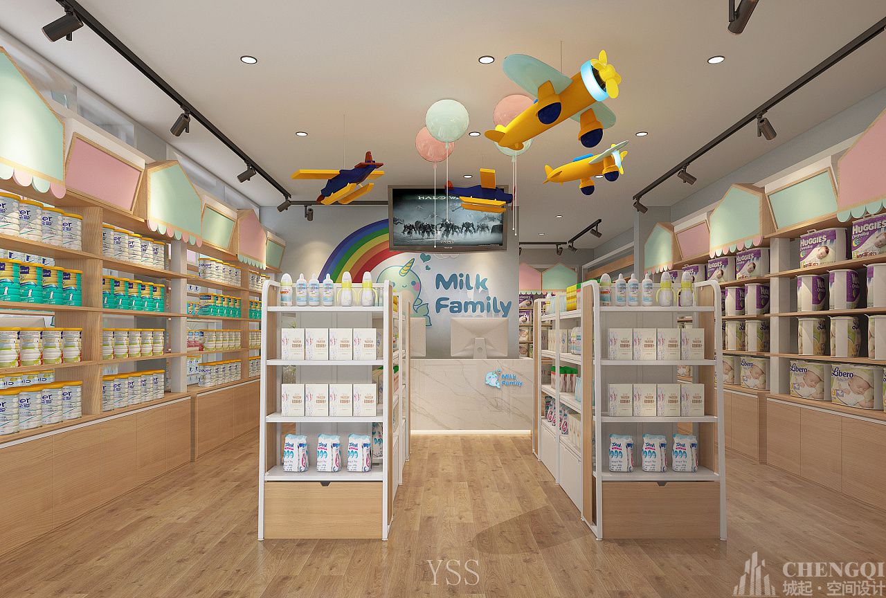 母嬰店設計布局圖,母嬰店設計效果圖