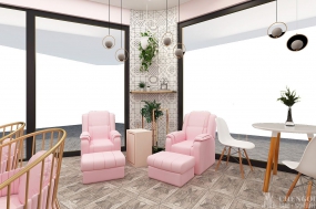 美甲美睫店空間設(shè)計(jì)效果圖,美甲美睫店裝飾圖片
