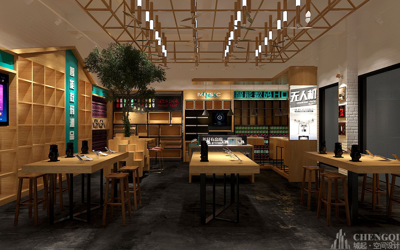 智能數(shù)碼店空間設計布局圖,智能數(shù)碼店空間設計效果圖