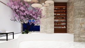 理發(fā)店設(shè)計效果圖,理發(fā)店裝修布局圖
