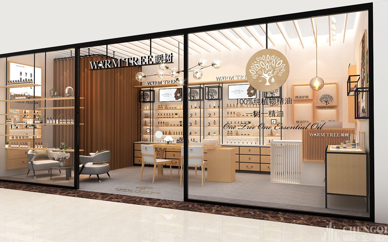精油專賣店空間裝飾布局圖,精油專賣店空間裝飾效果圖