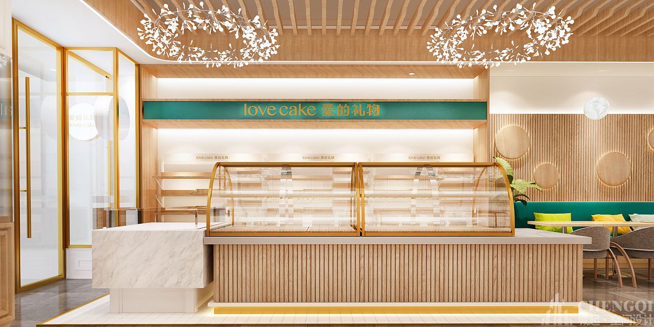 蛋糕店布局效果圖,蛋糕店空間設(shè)計(jì)實(shí)景圖