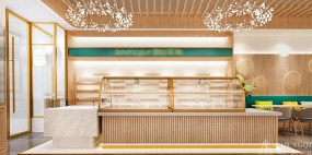 蛋糕店布局效果圖,蛋糕店空間設(shè)計(jì)實(shí)景圖