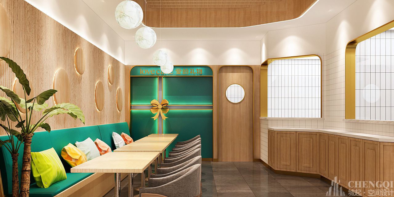 蛋糕店空間設(shè)計(jì)效果圖,蛋糕店裝飾設(shè)計(jì)實(shí)景圖