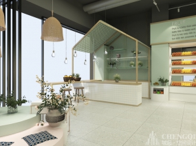 水果店布局效果圖,水果店空間設計實景圖