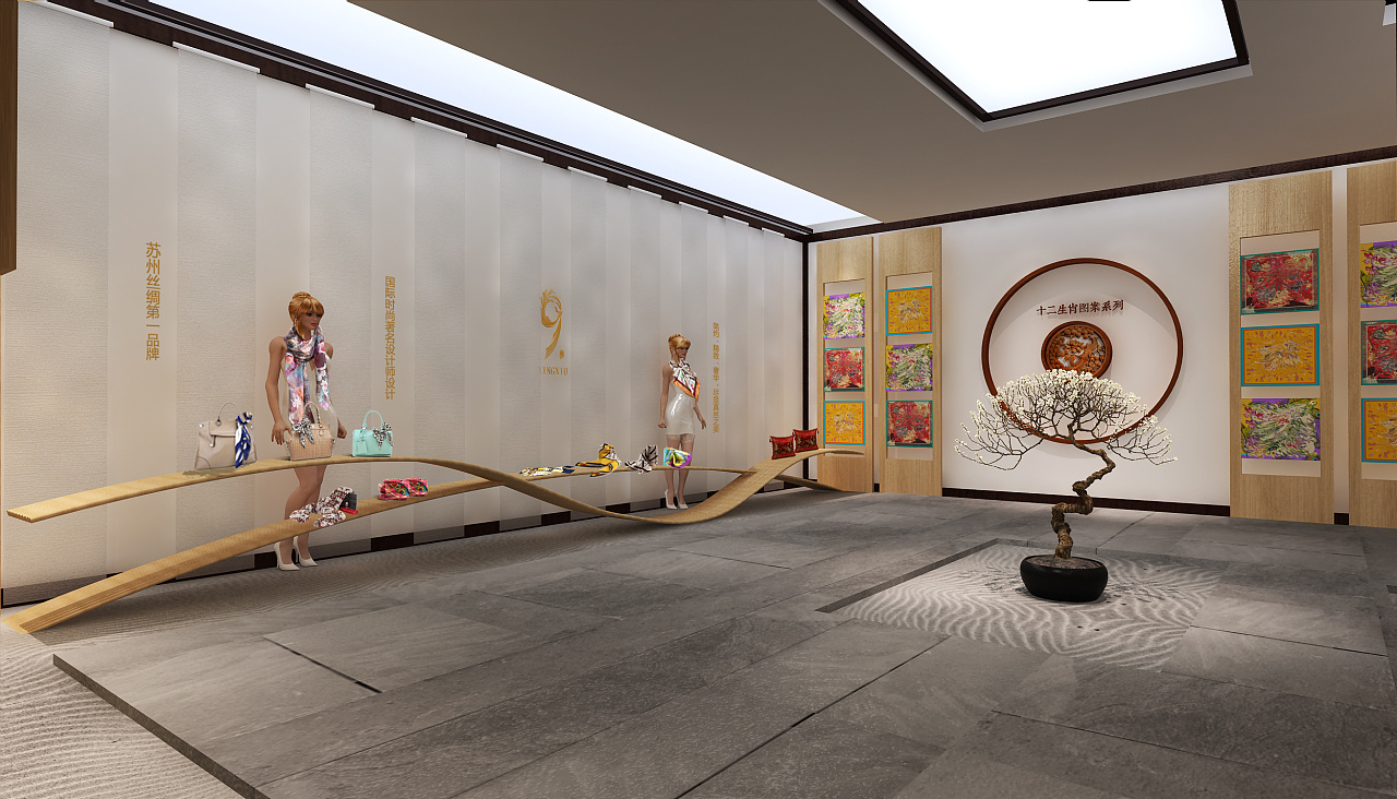 絲綢文化展示館設(shè)計(jì)案例圖,絲綢文化展示館案例圖