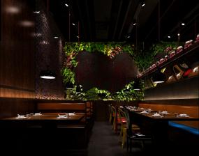 湘菜飯店過道設(shè)計裝修效果圖片