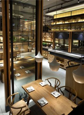 湘菜飯店室內(nèi)大理石地磚裝修效果圖片