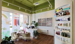 高檔美甲店室內(nèi)墻磚墻面裝修效果圖片2018