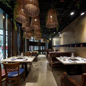 中式風(fēng)格茶餐廳門頭裝修效果圖