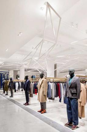 服裝店男裝店面裝修效果圖片大全2018