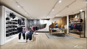 個(gè)性童裝店展示架設(shè)計(jì)裝修圖片