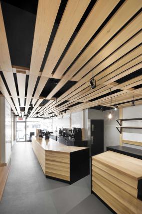 超市奶茶店白色地磚裝修效果圖片