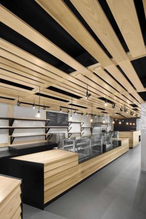 超市奶茶店展示架設計裝修效果圖
